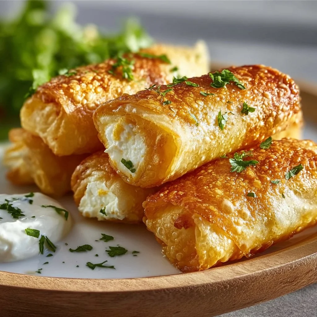 Knusprige Ofen-Feta-Röllchen