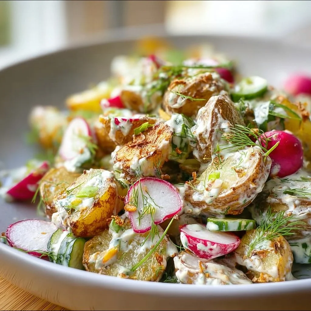 Knuspriger Kartoffelsalat ohne Mayo