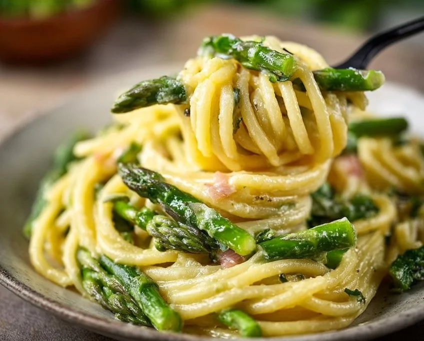 Schnelle und einfache Spargel Pasta