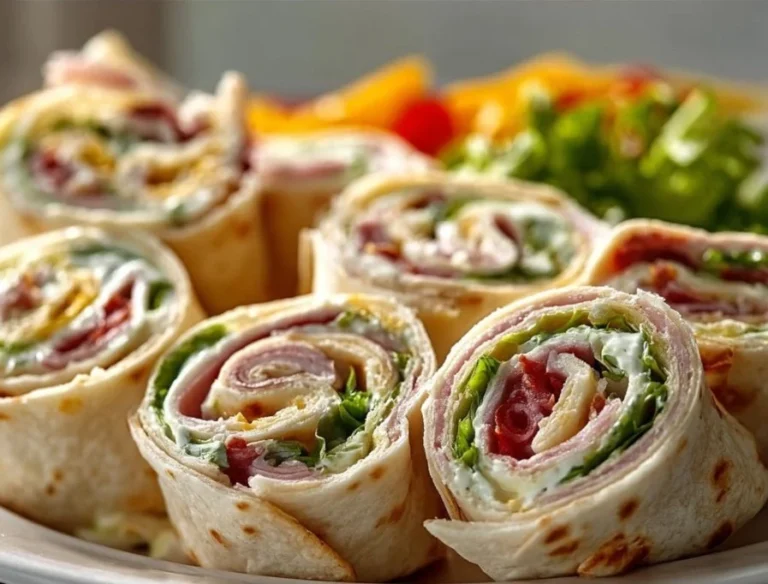 Wrap Röllchen Fingerfood auf einem Teller serviert
